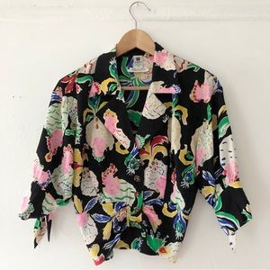 Vintage 80s UNGARO Crop Top (Part of Co-ord Set)